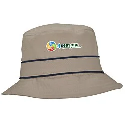 Cotton Bucket Hat with Trim