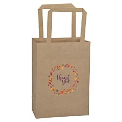 Flat Handle Full Colour Paper Bag - 8-1/4" x 6"