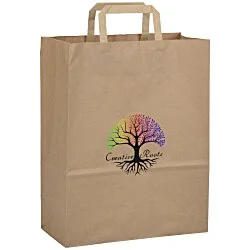 Flat Handle Full Colour Paper Bag - 13" x 10"