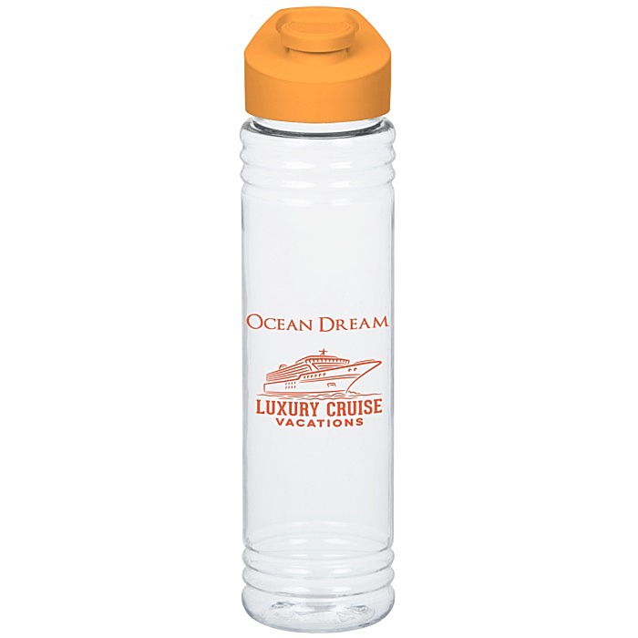 Custom Clear Impact Adventure Bottle with Flip Carry Lid - 32 oz.