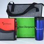 24 hour promotional products that include notebooks, lunch bags and travel coffee tumblers