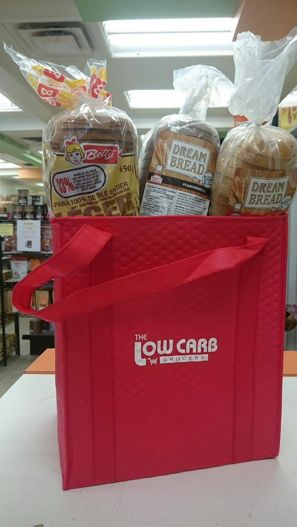 a bag of bread in a store