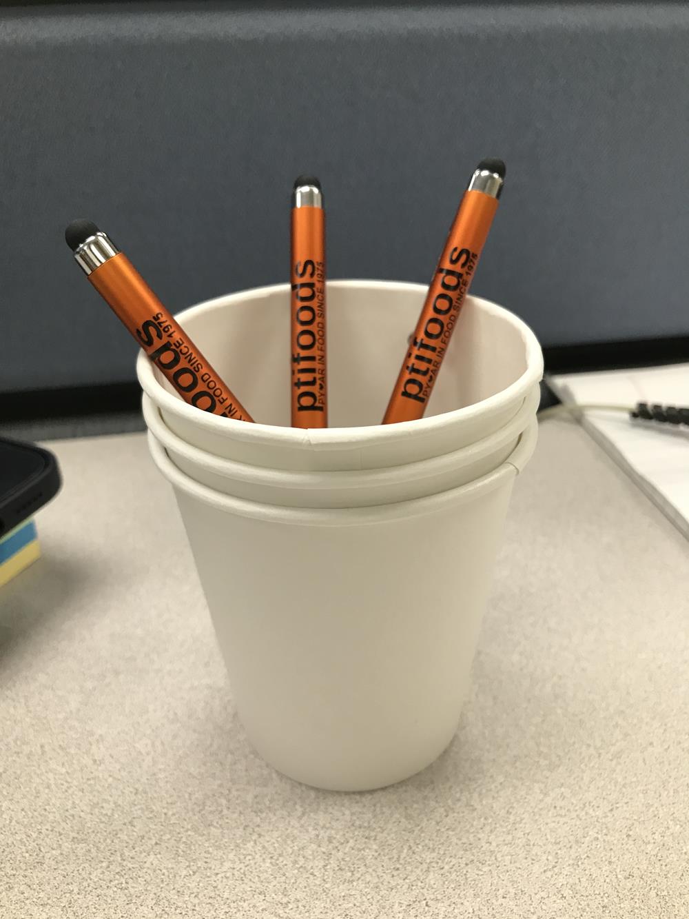 Customer photo from Udit of our Jada Stylus Twist Pen - Metallic, a cup with pencils in it