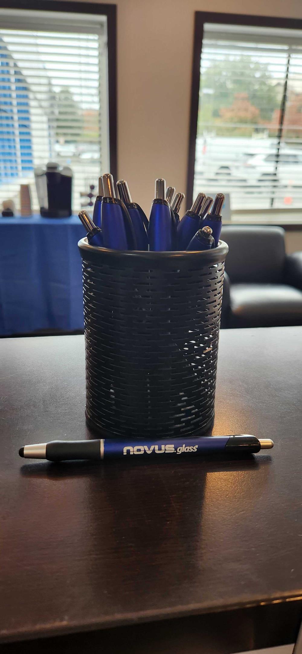 a pen in a holder