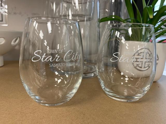 Customer photo from Crystal of our Sardinia Stemless Wine Glass - 15 oz., a group of glasses on a table