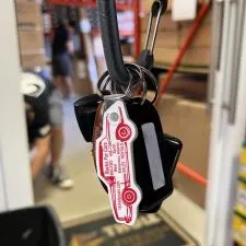 Customer photo from Bob of our Car Soft Keychain - Opaque, a hand holding a key chain
