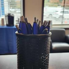 a pen in a holder